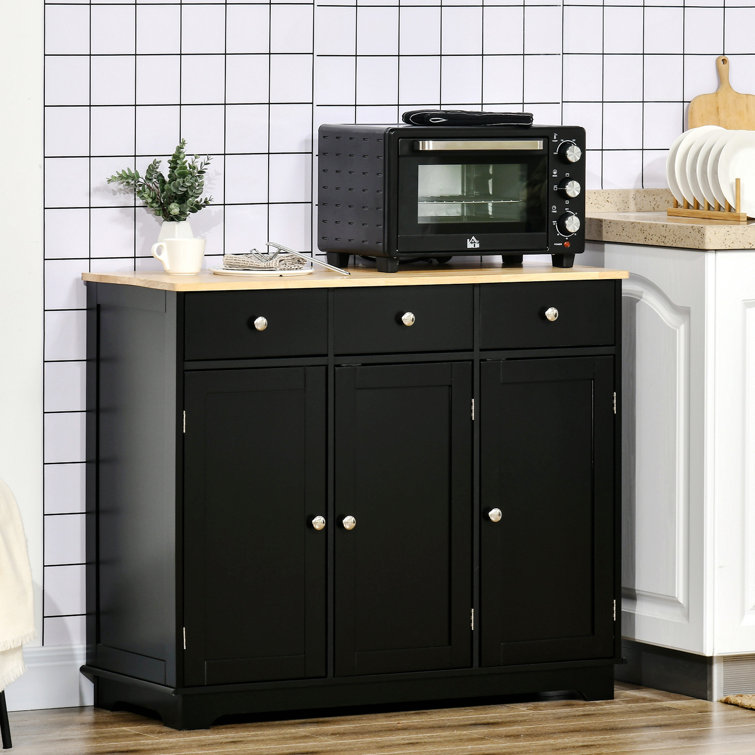 Red Barrel Studio® 3 Drawers Sideboard, Modern Kitchen Storage